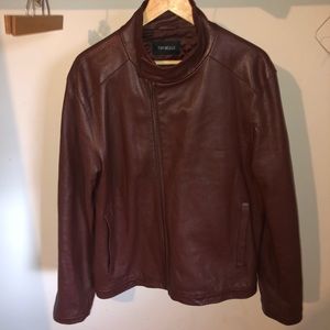 Tony Melillo Brown leather Moto Jacket